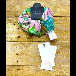 NWT Hemant and & Nandita Nadia floral print printed multi colorful scrunchie